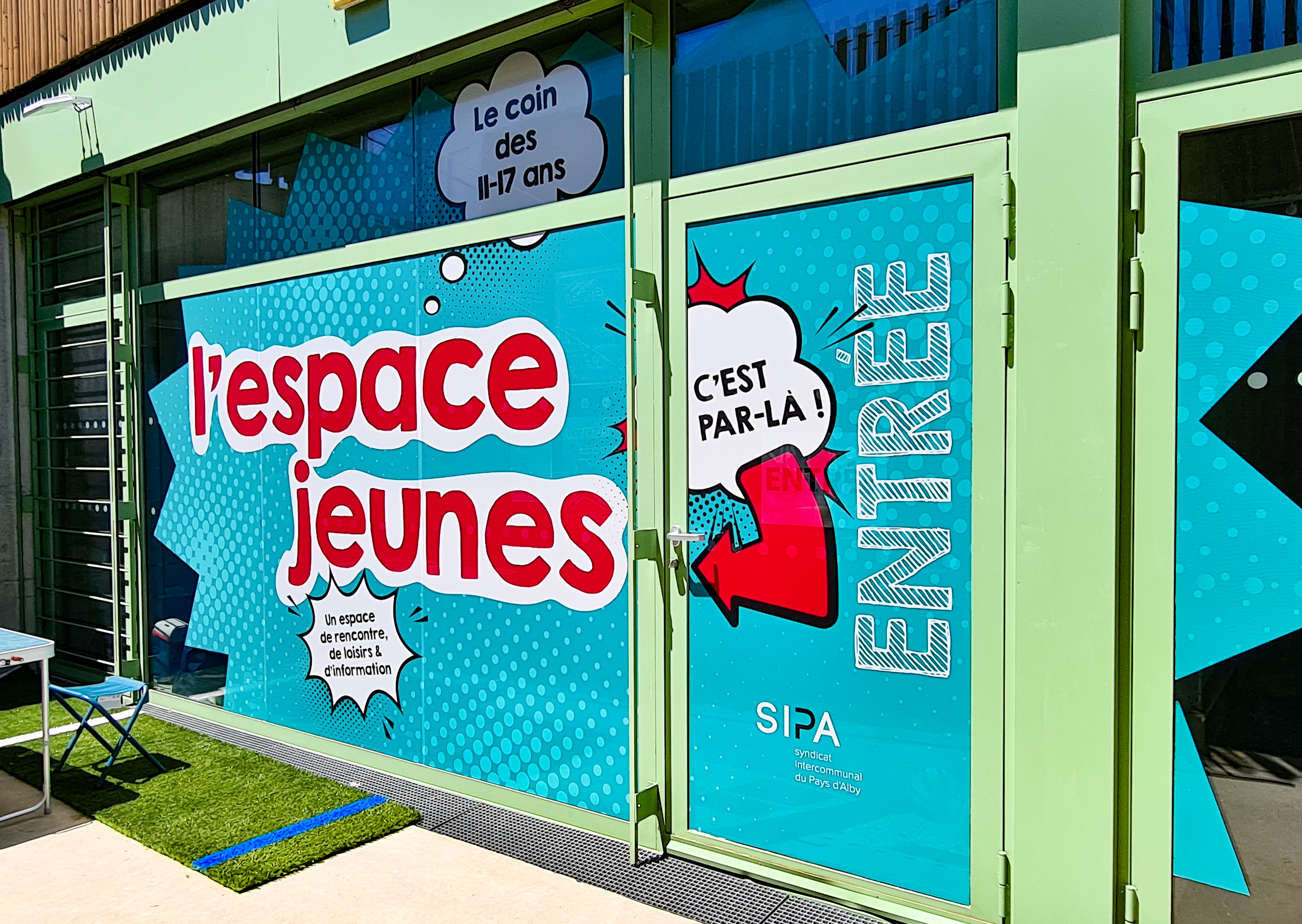 ABACA - Signaletique Espace Jeunes SIPA