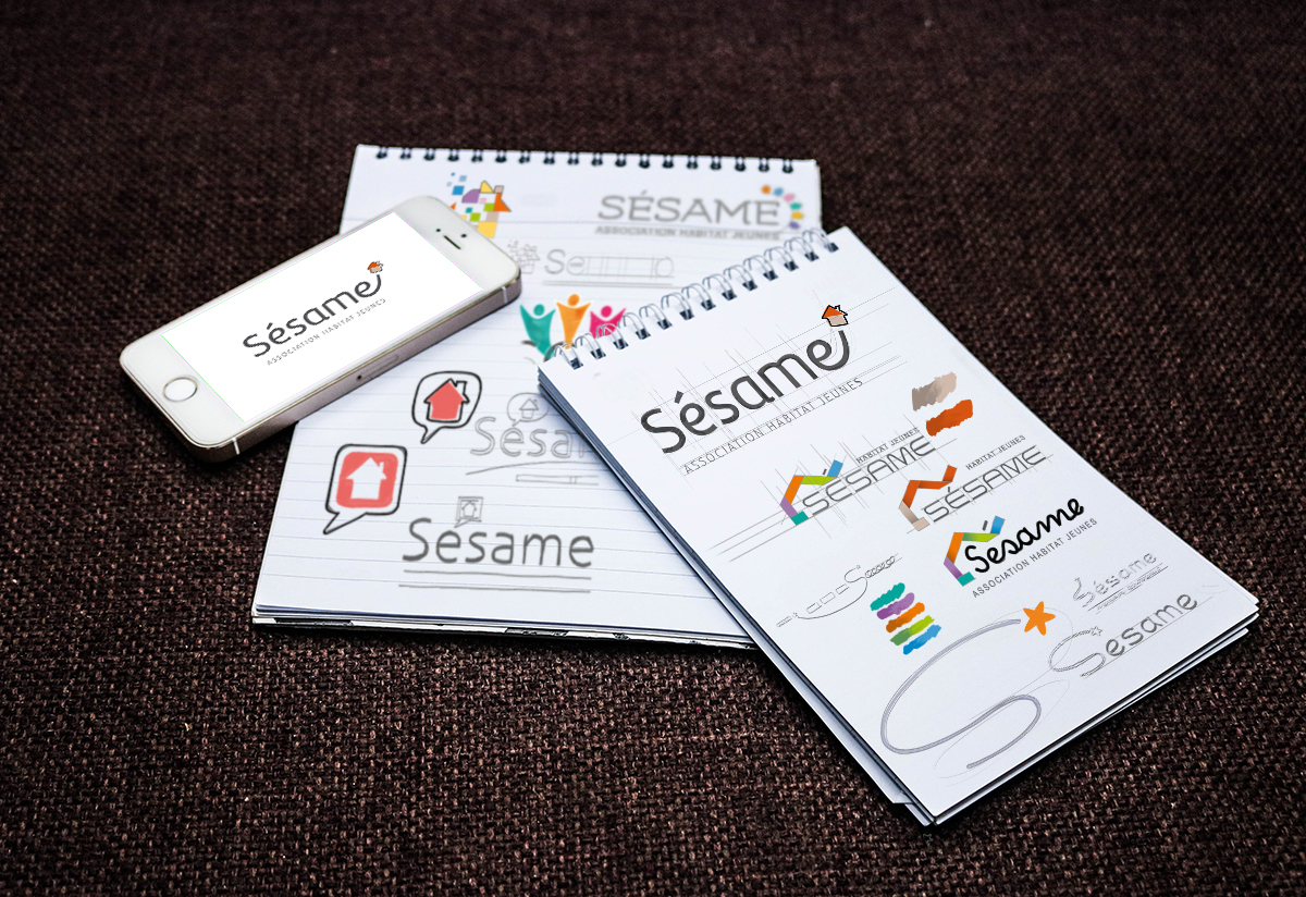 ABACA STUDIO - SESAME - Identité visuelle crayonné - logo association