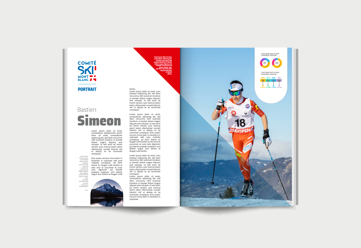 abaca studio - Comite ski mont blanc - identite logo brochure