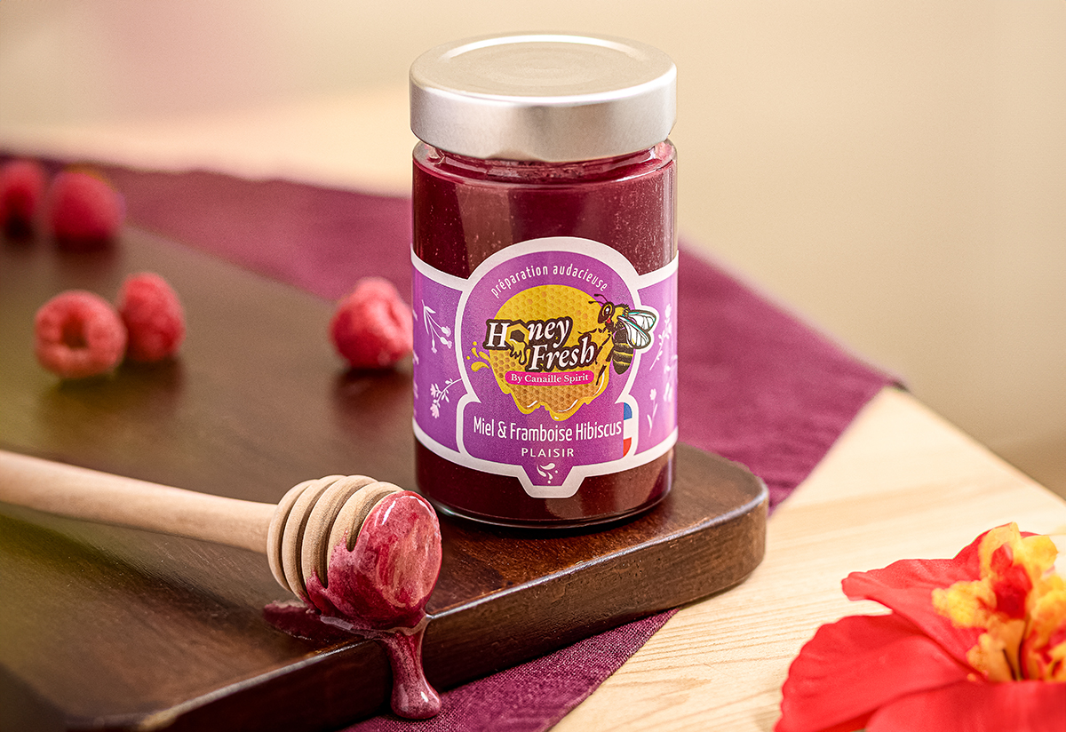 Abaca-studio-honey-fresh-etiquette-miel-framboise-hibiscus-1200x824