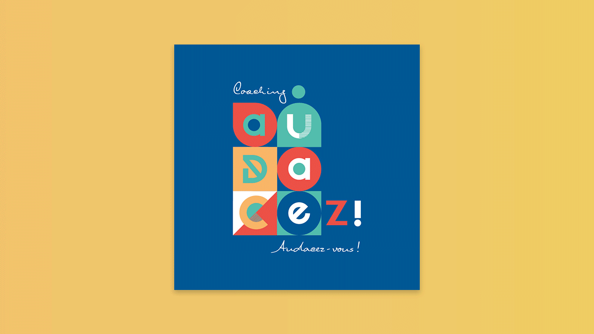 logo Audacez! animation du logo dans de multiple coloris