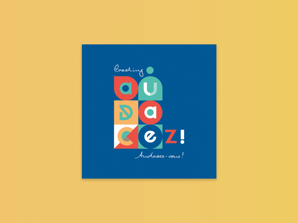 logo Audacez! animation du logo dans de multiple coloris