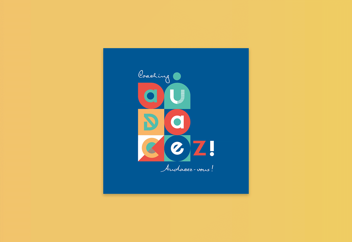 logo Audacez! animation du logo dans de multiple coloris