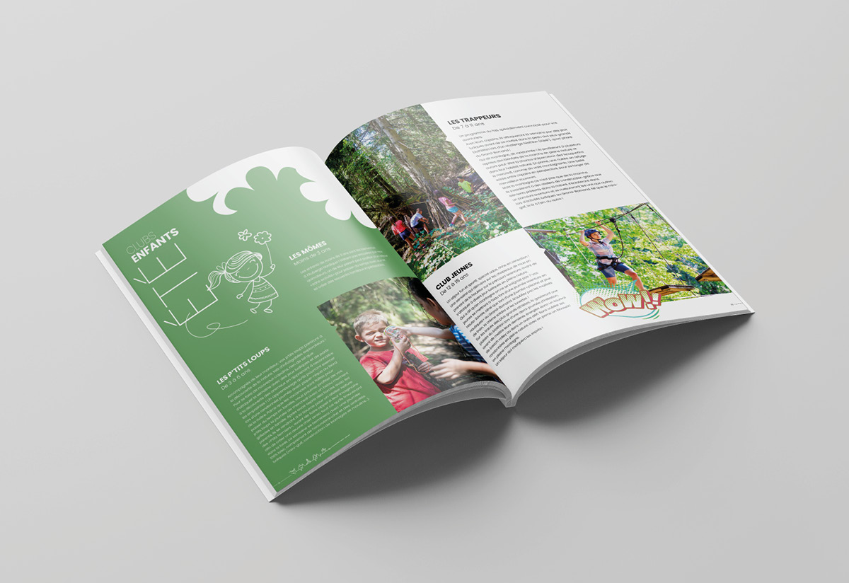 Intérieur de brochure séjour enfants l'été