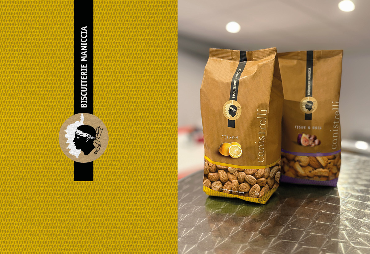 Packaging maniccia de canistrelli arôme citron, figue