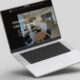 Présentation du nouveau site Nouveau Cap en situation sur un mac book.